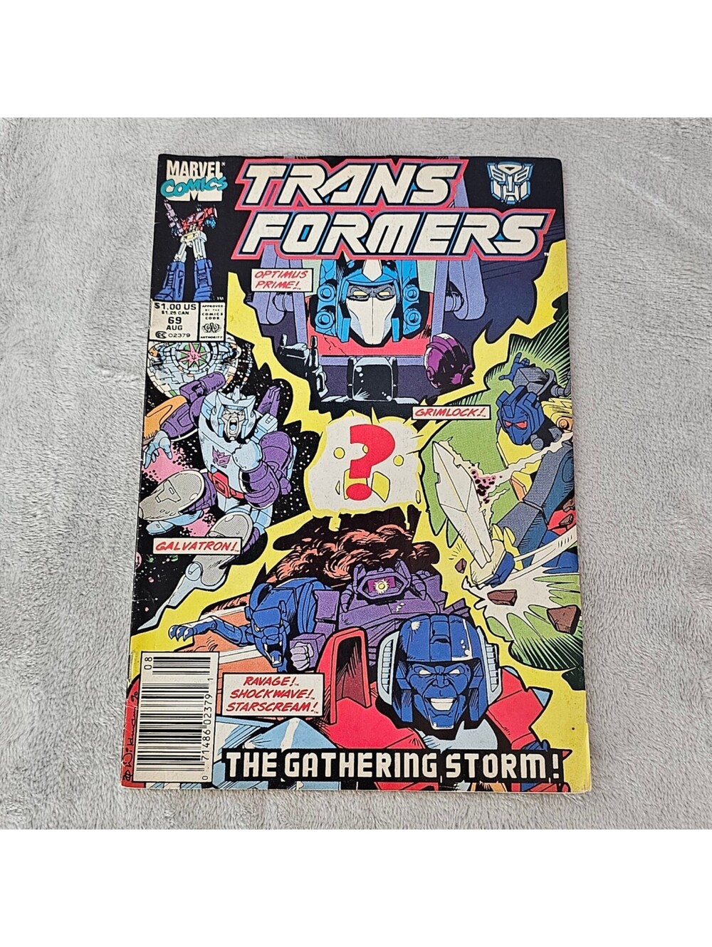 Transformers #69 Marvel Comics 1990 Gathering Storm Optimus Prime Galvatron